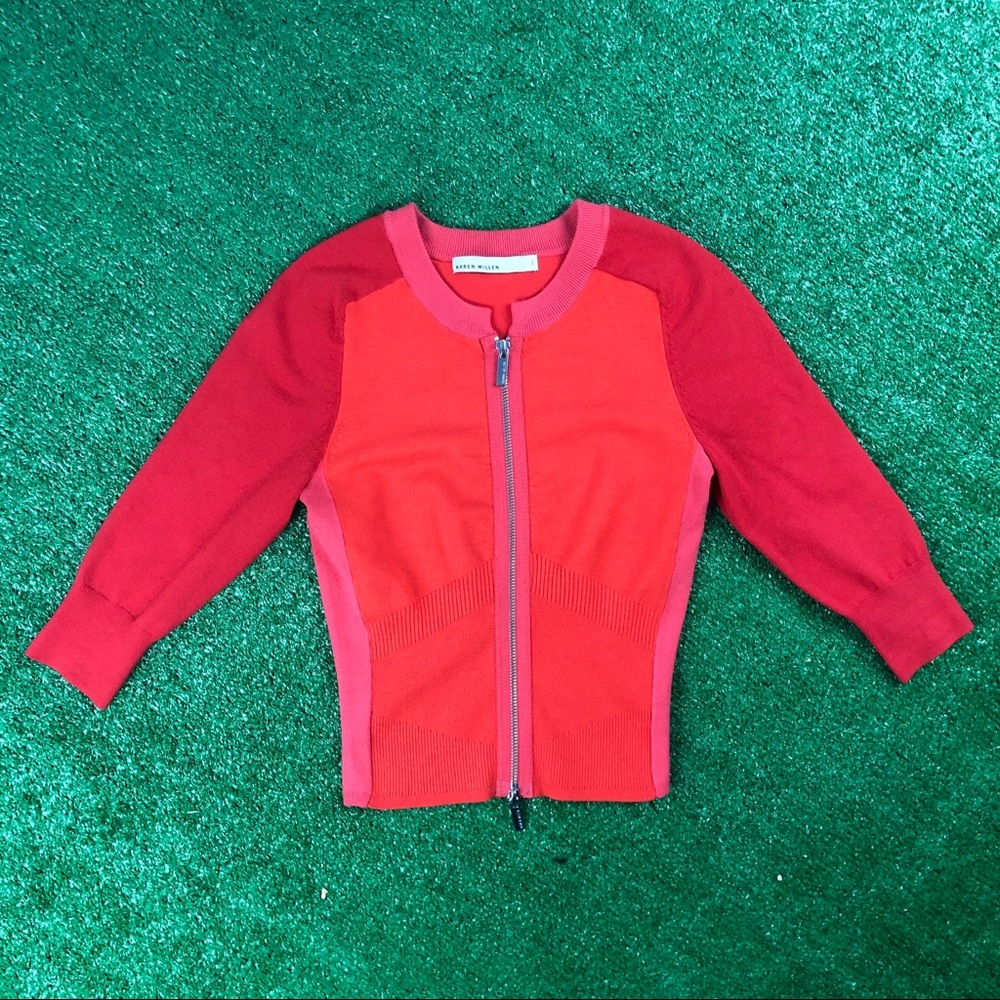 Karen Millen Bright Colorblock Sweater Size 1 Sm